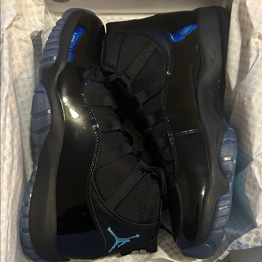 Jordan Black and Blue Sneakers Gamma 11